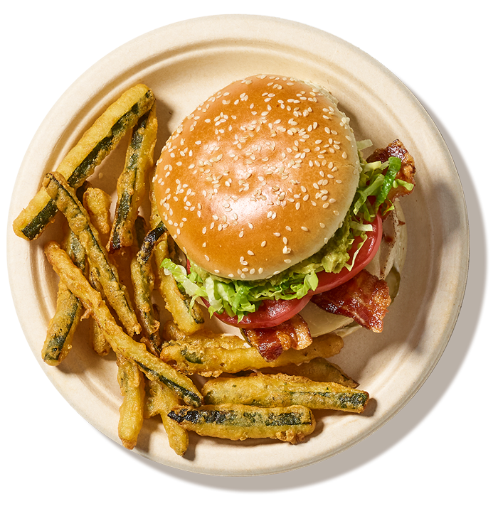 California Chicken Sandwich with Zucchini Fries
